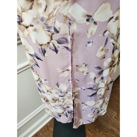 Sienna Sky Women Beige Floral Polyester Halter Neck Sleeveless Long Maxi Dress M - Picture 5 of 14